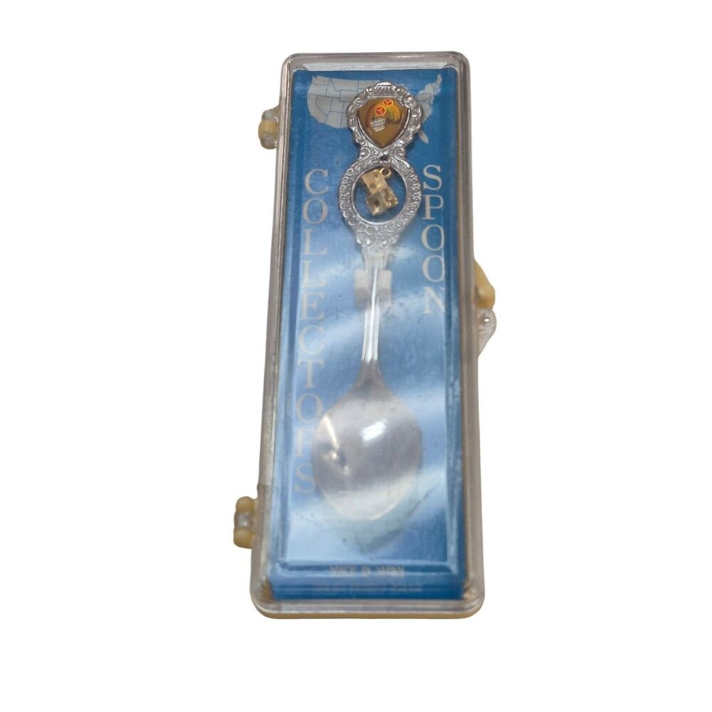 Las Vegas Nevada Silver State Collectors Spoon With Dice Charm - Picture 7 of 8
